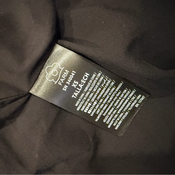 Farm Rio Black Arabesque Mix Scarves Wrap Mini Dress, XS - Picture 10 of 13